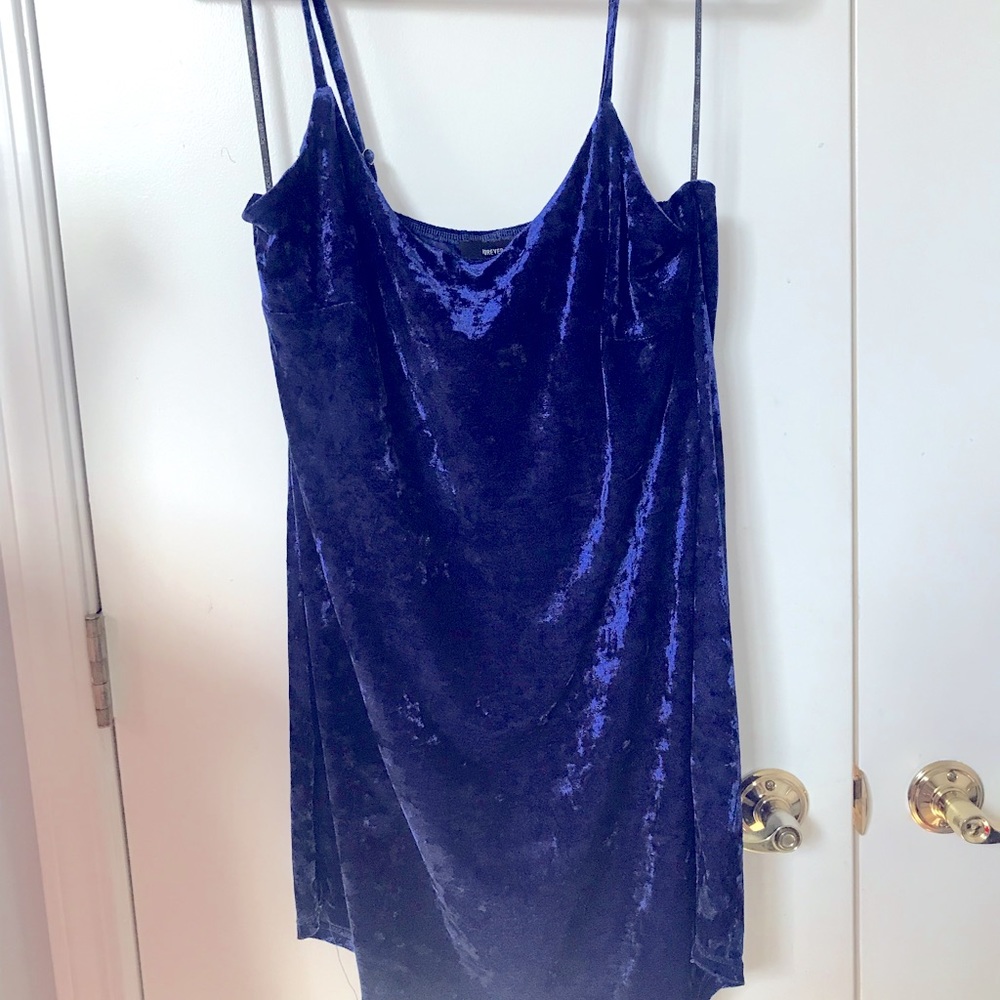 Blue Velvet mini Dress